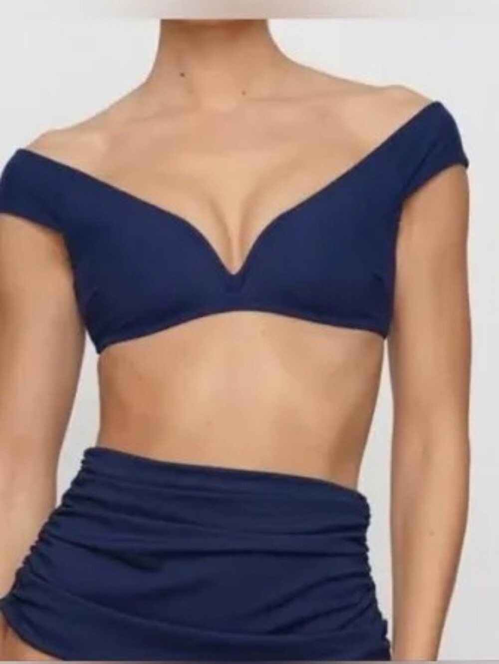 Skims Sculpting Swim Off The Shoulder Top NWT Size S